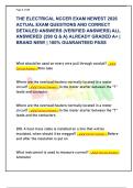 THE ELECTRICAL NCCER EXAM NEWEST 2026  ACTUAL EXAM QUESTIONS AND CORRECT  DETAILED ANSWERS &lpar;VERIFIED ANSWERS&rpar; ALL  ANSWERED &lbrace;290 Q & A&rcub; ALREADY GRADED A&plus; &vert;  BRAND NEW&excl; &vert; 100&percnt; GUARANTEED PASS 