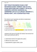 EMT FISDAP READINESS EXAM 2&sol; EMT  READINESS EXAM 2 NEWEST 2026 ACTUAL  EXAM QUESTIONS AND CORRECT DETAILED  ANSWERS &lpar;VERIFIED ANSWERS&rpar; ALL  ANSWERED &lbrace;340 Q & A&rcub; ALREADY GRADED A&plus; &vert;  BRAND NEW&excl; &vert; 100&percnt; GUARANTEED PASS