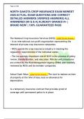 NORTH DAKOTA CROP INSURANCE EXAM NEWEST  2026 ACTUAL EXAM QUESTIONS AND CORRECT  DETAILED ANSWERS &lpar;VERIFIED ANSWERS&rpar; ALL  ANSWERED &lbrace;90 Q & A&rcub; ALREADY GRADED A&plus; &vert;  BRAND NEW&excl; &vert; 100&percnt; GUARANTEED PASS 