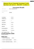 Simucase Steven Transcript Assessment &vert; Latest Questions and Answers 2026&sol;2027 &vert; Graded A&plus;&period;