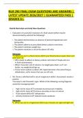 NUR 290 FINAL EXAM QUESTIONS AND ANSWERS &vert; LATEST UPDATE 2026&sol;2027 &vert; GUARANTEED PASS &vert; GRADED A&plus;&period;