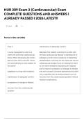 NUR 209 Exam 2 &lpar;Cardiovascular&rpar;  Exam COMPLETE QUESTIONS AND ANSWERS &vert; ALREADY PASSED &vert; 2026 LATEST&excl;&excl;