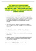 CFCI- Certified Financial Crimes  Investigator FINAL EXAM STUDY GUIDE  2026&sol;2027 ACCURATE QUESTIONS WITH CORRECT  DETAILED ANSWERS &vert;&vert; 100&percnt; GUARANTEED PASS  <NEWEST VERSION> 