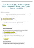 NR 326 Mental Health Nursing &ndash; Exam Review with Questions and Answers &lpar;Chamberlain&rpar; 2026&sol;2027