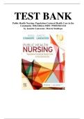 Test Bank for Public Health Nursing&colon; Population-Centered Health Care in the Community 10th Edition by Jeanette Lancaster & Marcia Stanhope &vert; Chapters 1&ndash;46 &vert; Complete Guide A&plus;
