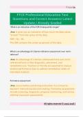 FTCE Professional Education Test  Questions and Correct Answers&sol; Latest  Update &sol; Already Graded