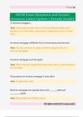 HECM Exam Questions and Correct  Answers&sol; Latest Update &sol; Already Graded