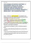 IFSTA HAZMAT 6TH EDITION CHAPTERS 1-3  EXAM NEWEST 2026 ACTUAL EXAM  QUESTIONS AND CORRECT DETAILED  ANSWERS &lpar;VERIFIED ANSWERS&rpar; ALL  ANSWERED &lbrace;90 Q & A&rcub; ALREADY GRADED A&plus; &vert;  BRAND NEW&excl; &vert; 100&percnt; GUARANTEED PASS 