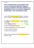 INTUIT BOOKKEEPING EXAM NEWEST 2026  ACTUAL EXAM QUESTIONS AND CORRECT  DETAILED ANSWERS &lpar;VERIFIED ANSWERS&rpar; ALL  ANSWERED &lbrace;105 Q & A&rcub; ALREADY GRADED A&plus; &vert;  BRAND NEW&excl; &vert; 100&percnt; GUARANTEED PASS 