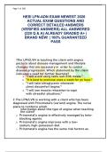 HESI LPN-ADN EXAM NEWEST 2026  ACTUAL EXAM QUESTIONS AND  CORRECT DETAILED ANSWERS  &lpar;VERIFIED ANSWERS&rpar; ALL ANSWERED  &lbrace;220 Q & A&rcub; ALREADY GRADED A&plus; &vert;  BRAND NEW&excl; &vert; 100&percnt; GUARANTEED  PASS 