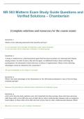 NR 503 &ndash; Midterm Exam Study Guide Questions and Verified Solutions &lpar;Chamberlain&rpar; 2026&sol;2027