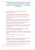 NR 503 &ndash; Midterm Exam Study Guide&colon; Population Health&comma; Epidemiology & Statistical Principles &ndash; Questions and Verified Answers &lpar;Chamberlain&rpar; 2026&sol;2027