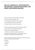 WGU C179 - BUSINESS OF IT - APPLICATIONS &lpar;BYC1&rpar; PRE-ASSESSMENT &vert; QUESTIONS AND ANSWERS &vert; 2026 UPDATE &vert; WITH COMPLETE SOLUTION&excl;&excl;