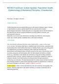 NR 503 &ndash; Final Exam &lpar;Latest Update&rpar;&colon; Population Health&comma; Epidemiology & Statistical Principles &ndash; Chamberlain University