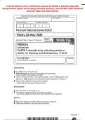 Pearson Edexcel Level 3 GCE History Advanced PAPER 1&colon; Breadth study with  interpretations Option 1G&colon; Germany and West Germany&comma; 1918&ndash;89 MAY 2025 Combined  Question Paper and Mark Scheme 
