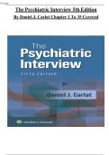 Test Bank For The Psychiatric Interview 5th Edition&lpar; Daniel J&period; Carlat &comma; 2026&rpar; All Chapters 1-34&vert; Newest Edition