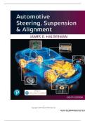 TEST BANK FOR Automotive Steering&comma; Suspension & Alignment&comma; 8th edition by James Halderman ISBN&colon;9780135674642 COMPLETE GUIDE ALL CHAPTERS COVERED 100&percnt; VERIFIED A&plus; GRADE ASSURED &excl;&excl;&excl;&excl;&excl;NEW LATEST UPDATE&excl;&excl;&excl;&excl;