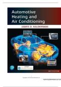 TEST BANK FOR Automotive Heating and Air Conditioning 9th Edition by James Halderman ISBN&colon;978-0135434123 COMPLETE GUIDE ALL CHAPTERS COVERED 100&percnt; VERIFIED A&plus; GRADE ASSURED&excl;&excl;&excl;&excl;&excl;NEW LATEST UPDATE&excl;&excl;&excl;&excl;&excl;