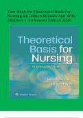 TEST BANK - Theoretical Basis for Nursing&comma; 6th American Edition &lpar; Evelyn M&period; Wills&comma; 2022&rpar; All Chapters &vert;&vert; Latest Edition