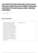 ATLS PRACTICE TEST 2025-2026 ACTUAL EXAM 250 REAL QUESTIONS AND CORRECT DETAILED ANSWERS WITH RATIONALES &lpar;100&percnt; VERIFIED ANSWERS&rpar; &vert;