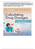 Test Bank For Calculating Drug Dosages&colon; A Patient-Safe Approach to Nursing and Math 3rd Edition &lpar; Castillo&comma; 2025&rpar; All Chapters &vert;&vert; Latest Edition