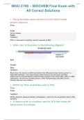 WGU C785 &ndash; Biochemistry Final Exam with All Correct Solutions &vert; 2026&sol;2027