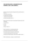 COM 100 FINAL EXAM &vert; 100 QUESTIONS AND ANSWERS &vert; 2026 &vert; 100&percnt; CORRECT&excl;&excl;