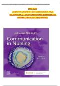 Communication in Nursing &lpar;10th Edition&rpar; by Julia Balzer Riley &vert; All Chapters Complete Test Bank with Verified Answers