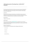 ATI Fundamentals of Nursing Exam 1 2026&sol;2027 &vert; Foundational Concepts & Essential Skills Review