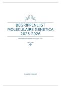 Begrippenlijst moleculaire genetica