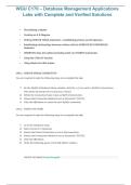 WGU C170 Database Management Applications &ndash; Labs with Complete and Verified Solutions &lpar;Western Governors University&rpar; 2026&sol;2027