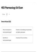 HESI Pharmacology Exit Exam &ndash; Questions and Answers Solved Correctly