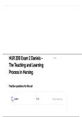 NUR 200 Exam 2 Study Guide &ndash; Daniels&rsquo; Teaching & Learning in Nursing