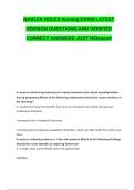 NAXLEX NCLEX nursing EXAM LATEST VERSION QUESTIONS AND VERIFIED CORRECT ANSWERS JUST REleased