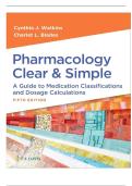 TEST BANK FOR Pharmacology Clear and Simple&colon; A Guide to Medication Classifications and Dosage Calculations Fifth Edition by Cynthia J&period; Watkins&comma; Charlet L&period; Blades ISBN&colon;978-1719651196 COMPLETE GUIDE 100&percnt; VERIFIED A&plus; GRADE ASSURED&excl;&excl;&excl;&excl;NEW LATEST UPDATE&excl;&excl;&excl;&excl;&excl;