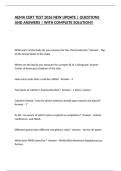 AEMA CERT TEST 2026 NEW UPDATE &vert; QUESTIONS AND ANSWERS &vert; WITH COMPLETE SOLUTION&excl;&excl;