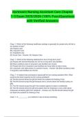 Hartman's Nursing Assistant Care Chapter 1-3 Exam 2025&sol;2026 &lpar;100&percnt; Pass&rpar;Questions with Verified Answers&vert;