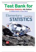 Test Bank for Elementary Statistics 4th Edition by William Navidi and Barry Monk isbn-9781260727876
