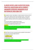 BUNDLE FOR ILLINOIS NCEES LAND SURVEYOR EXAM PRACTICE QUESTIONS WITH CORRECT ANSWERS &lpar;VERIFIED ANSWERS&rpar; PLUS RATIONALES 2026 Q&A PDF