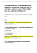 Arizona Assisted Living Facility Manager Exam Questions and Correct Answers &ndash; Complete Preparation Guide
