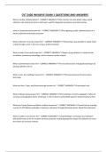 CVT 2420 INVASIVE EXAM 1 QUESTIONS AND ANSWERS