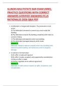 ILLINOIS MULTISTATE BAR EXAM &lpar;MBE&rpar;&comma;     PRACTICE QUESTIONS WITH CORRECT  ANSWERS &lpar;VERIFIED ANSWERS&rpar; PLUS  RATIONALES 2026 Q&A PDF