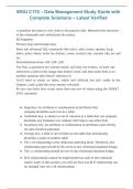 WGU C170 Data Management &ndash; Study Guide with Complete and Verified Solutions &lpar;Western Governors University&rpar; 2026&sol;2027