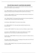 ITSS 4370 FINAL EXAM SET 1 QUESTIONS AND ANSWERS