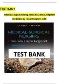 TEST BANK for Medical-Surgical Nursing&colon; Focus on Clinical Judgment 3rd Edition by Honan ISBN&colon;9781975190941 Chapter 1 to 55 