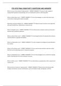 ITSS 4370 FINAL EXAM PART 2 QUESTIONS AND ANSWERS