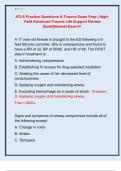 ATLS Practice Questions & Trauma Exam Prep &vert; High Yield Advanced Trauma Life Support Review  Bank&vert;&vert;Newest Exam&excl;&excl;&excl; 