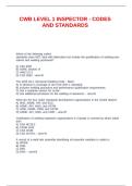 CWB LEVEL 1 INSPECTOR - CODES AND STANDARDS