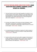 STATE OF NEVADA WORK CARD STUDY GUIDE &vert; EXAM QUESTIONS WITH CORRECT ANSWERS LATEST UPDATE &lpar;A&plus; GRADED&rpar;