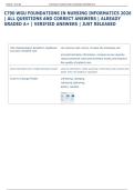 C790 WGU FOUNDATIONS IN NURSING INFORMATICS 2026  &vert; ALL QUESTIONS AND CORRECT ANSWERS &vert; ALREADY  GRADED A&plus; &vert; VERIFIED ANSWERS &vert; JUST RELEASED 
